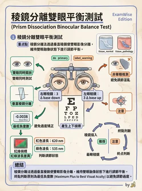 驗光生 - 球面度數確認與紅綠測試 - AI 圖文解析預覽