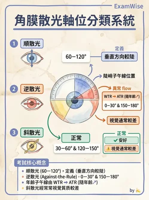 驗光生 - 散光分類、不等視與不等像 - AI 圖文解析預覽