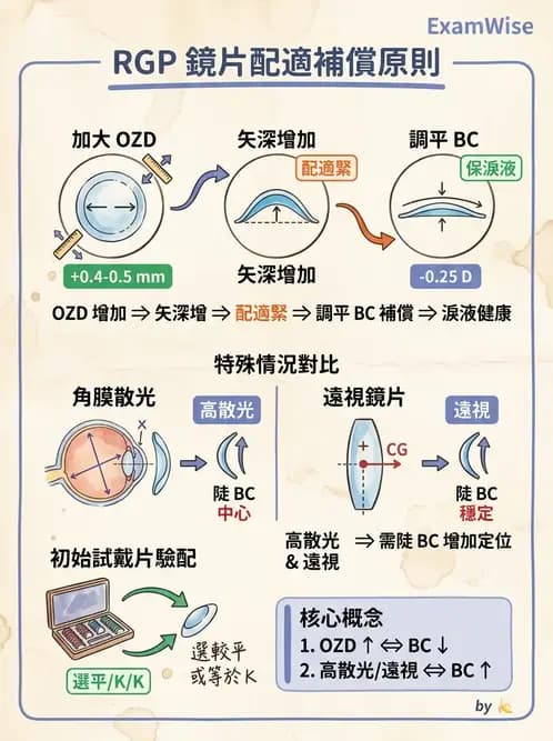 驗光生 - 硬式隱形眼鏡鏡片設計參數 - AI 圖文解析預覽