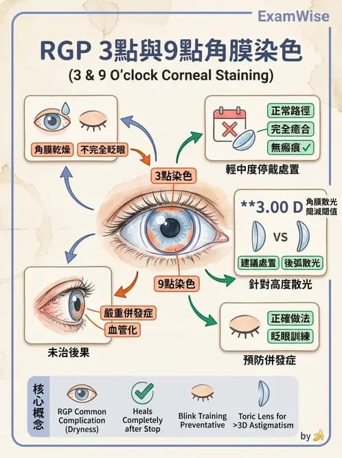 驗光生 - 角膜表面機械性損傷與染色 - AI 圖文解析預覽