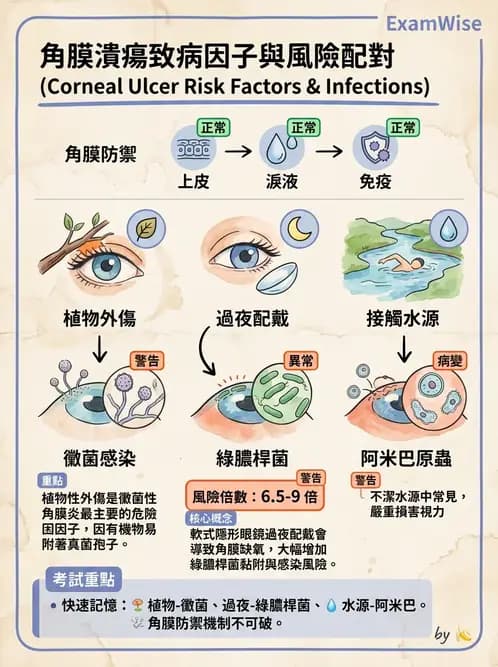驗光生 - 感染性與炎症性角膜結膜炎 - AI 圖文解析預覽