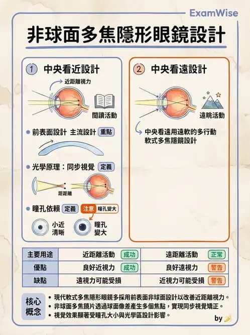 驗光生 - 老花隱形眼鏡光學設計原理 - AI 圖文解析預覽