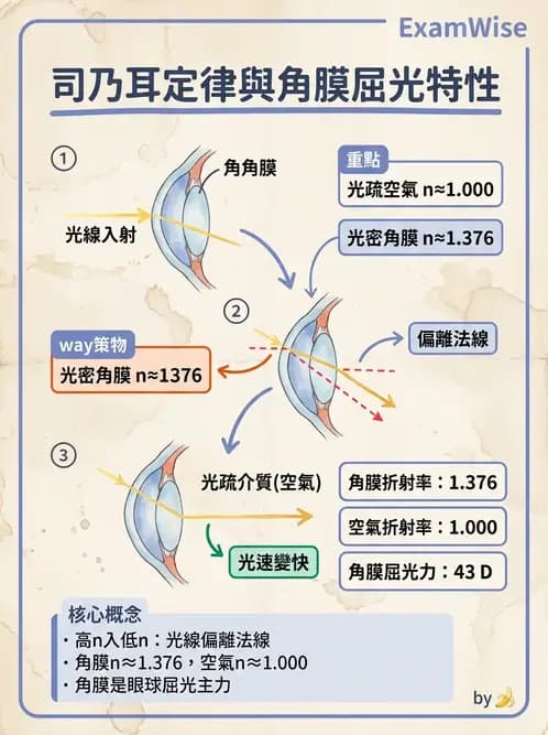 驗光生 - 光的折射定律、全反射與散射現象 - AI 圖文解析預覽
