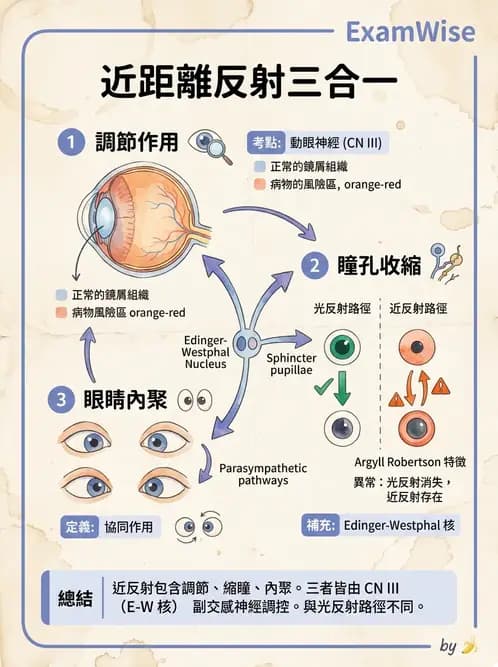 驗光生 - 眼球運動、內聚功能與瞳孔反應檢查 - AI 圖文解析預覽