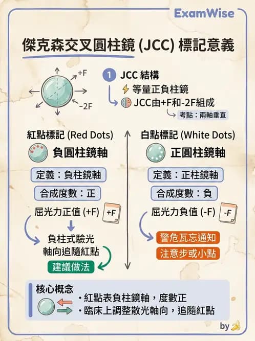 驗光生 - 傑克森交叉圓柱鏡與裂孔板操作 - AI 圖文解析預覽
