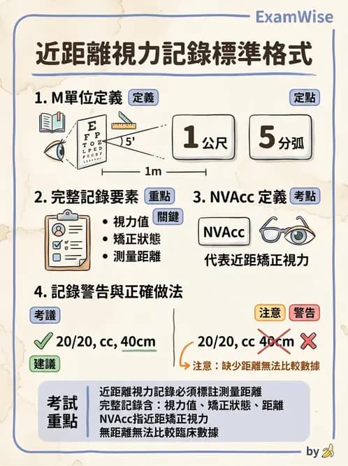 驗光生 - 視力表原理、記錄與對比敏感度 - AI 圖文解析預覽