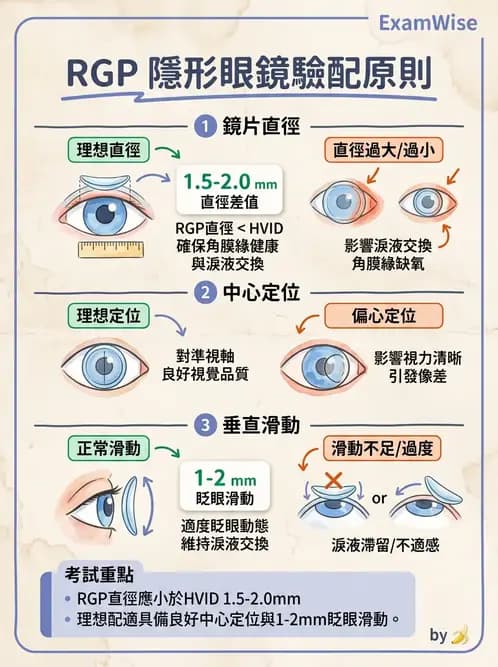 驗光生 - 硬式隱形眼鏡驗配原則與臨床決策 - AI 圖文解析預覽