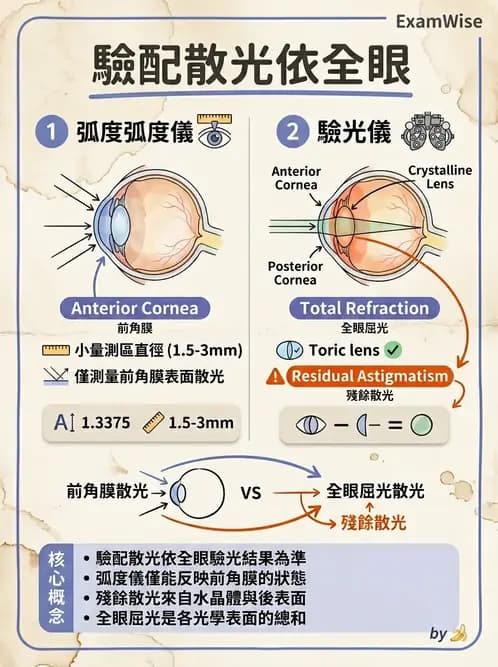 驗光生 - 眼前段檢查與角膜測量 - AI 圖文解析預覽