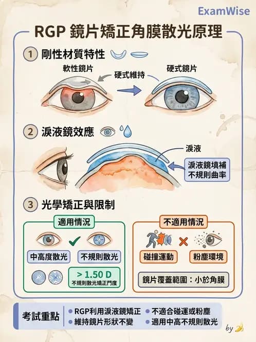 驗光生 - 硬式隱形眼鏡驗配原則與臨床決策 - AI 圖文解析預覽