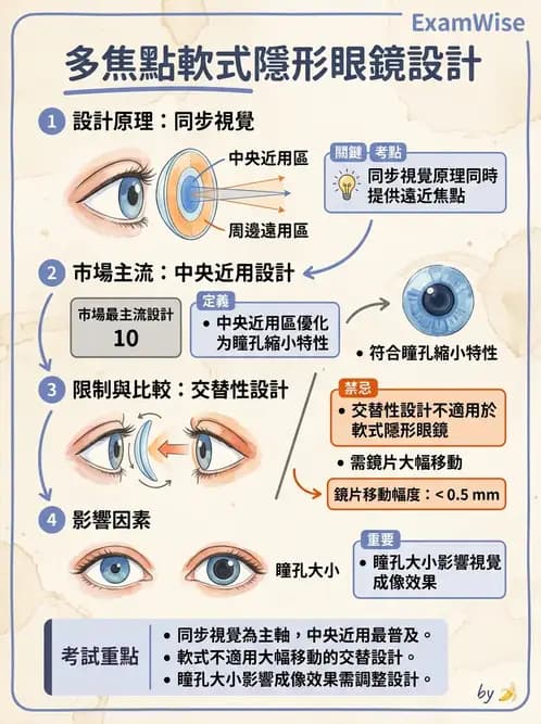驗光生 - 老花隱形眼鏡光學設計原理 - AI 圖文解析預覽