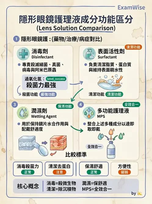 驗光生 - 隱形眼鏡消毒系統與感染控制 - AI 圖文解析預覽