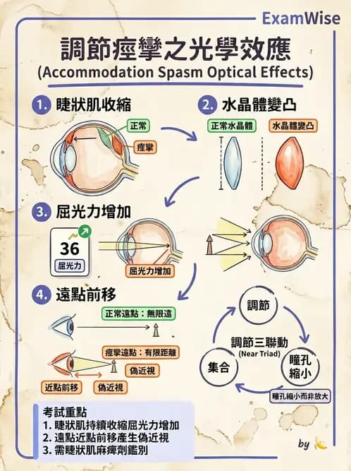 驗光生 - 調節、老花眼與臨床眼光學應用 - AI 圖文解析預覽