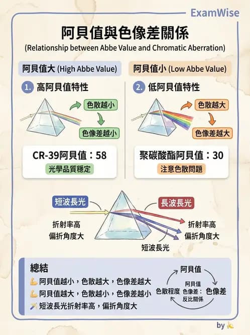 驗光生 - 偏振光、色散與色像差 - AI 圖文解析預覽