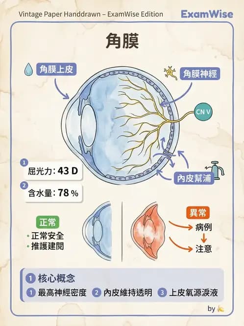驗光生 - 角膜與鞏膜 - AI 圖文解析預覽