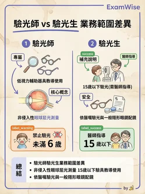 驗光生 - 驗光人員業務範圍與未成年人驗光規定 - AI 圖文解析預覽